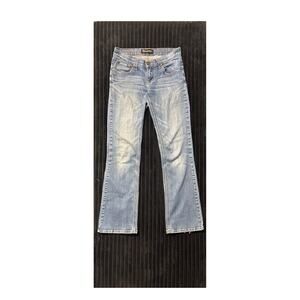 Petrol Women’s Distressed Bootcut Jeans Size 2 Medium Wash 30” Inseam